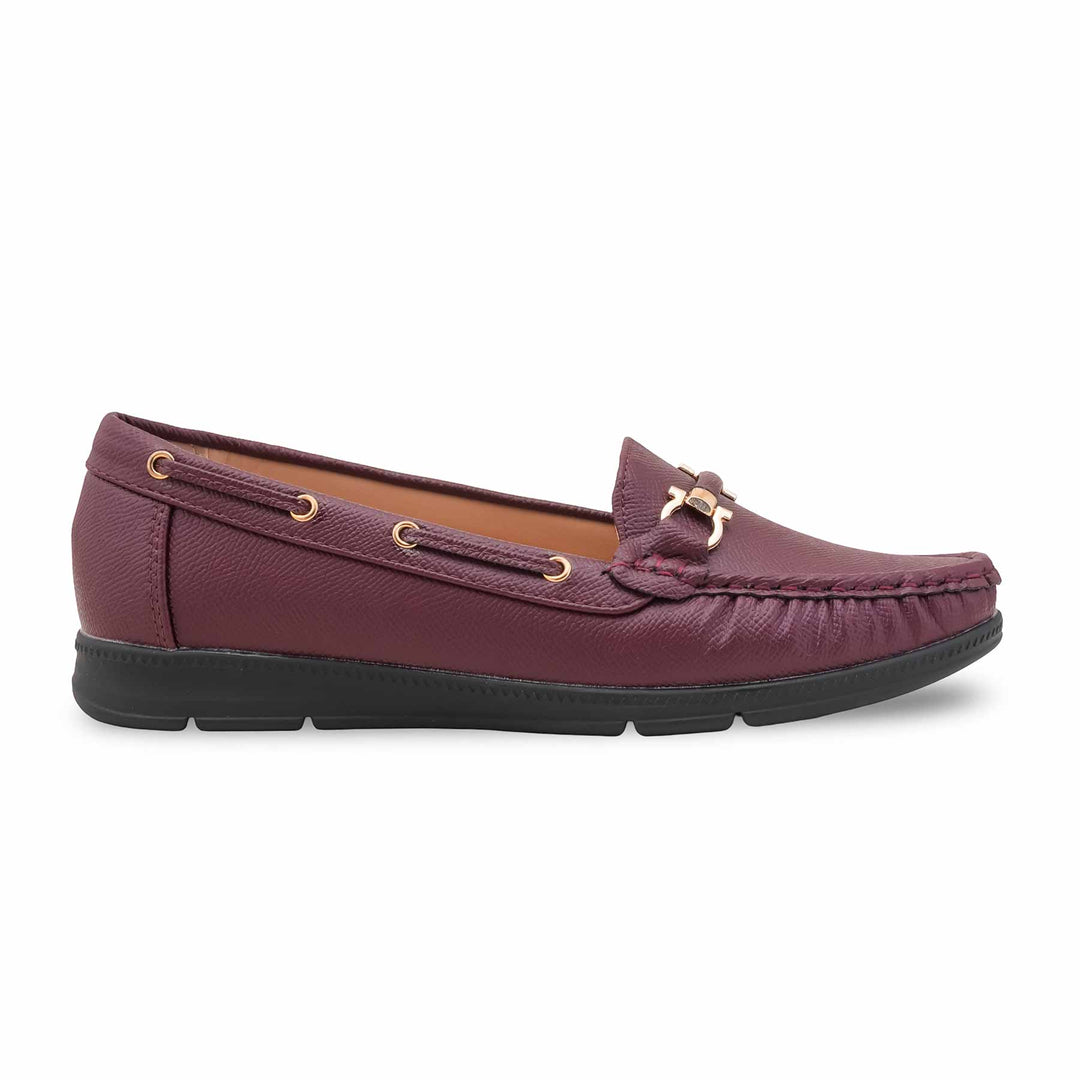 Maroon Moccasin For Ladies WN4513