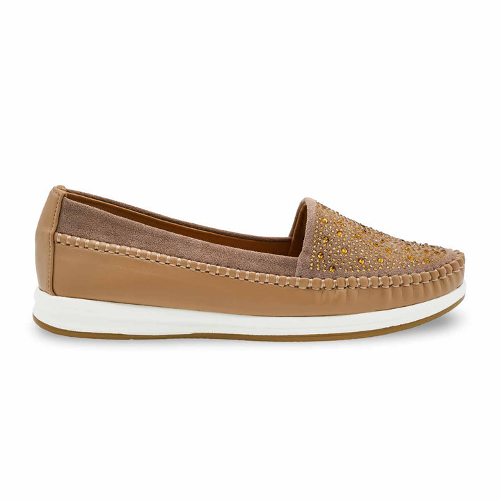Beige Moccasin For Women WN4514