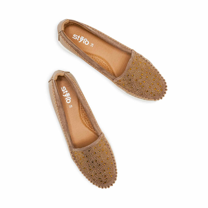 Beige Moccasin For Women WN4514