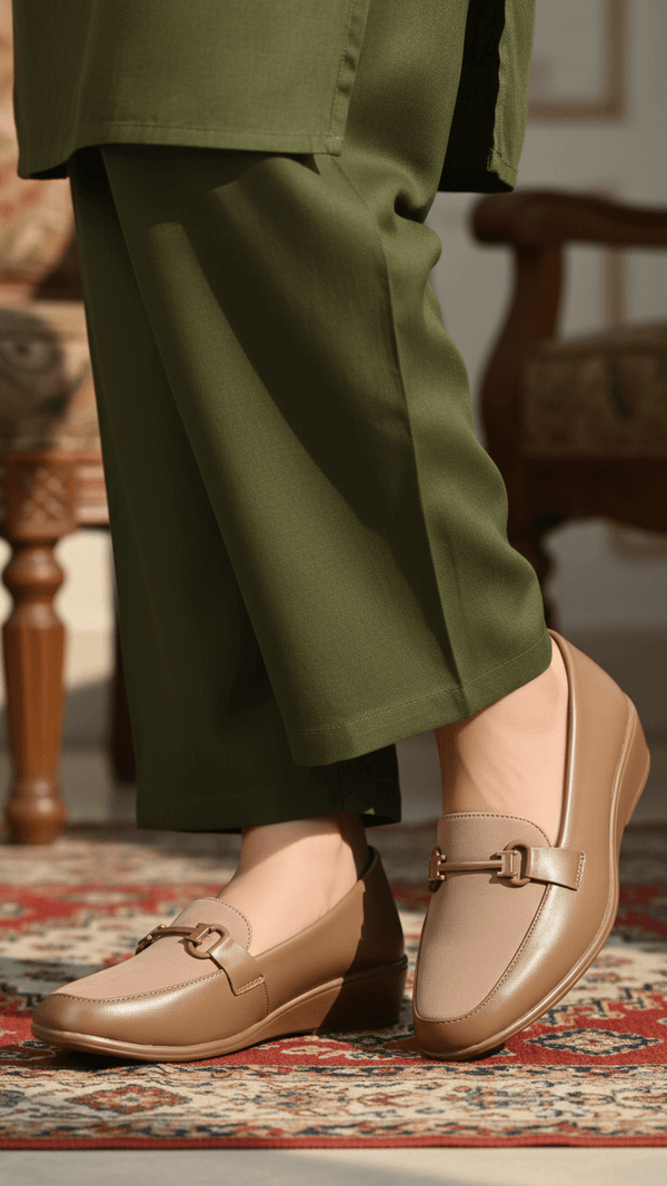 Beige Moccasin For Women WN4515