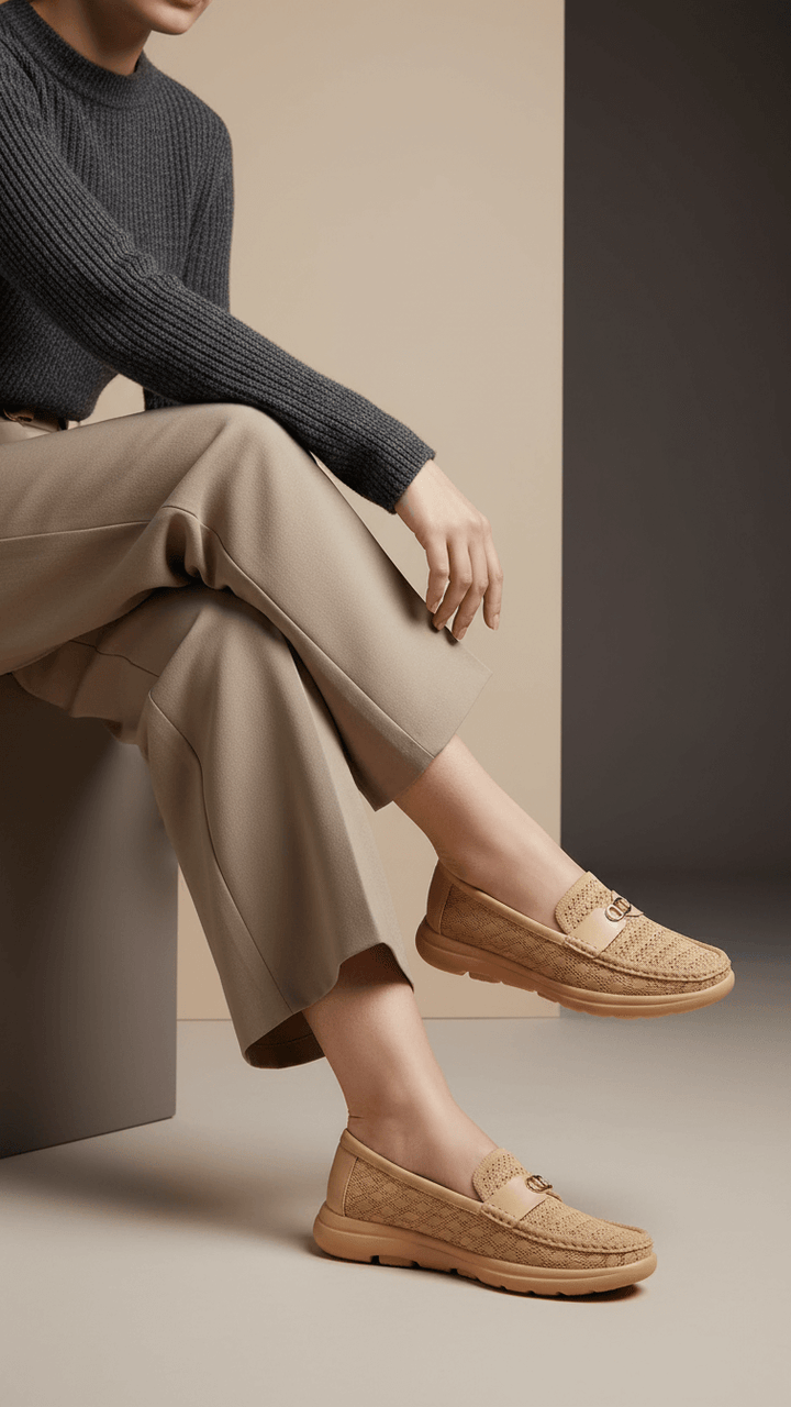 Beige Moccasin For Women WN4516