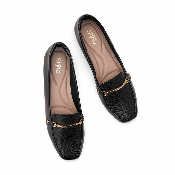 Black Moccasin For Ladies WN4519