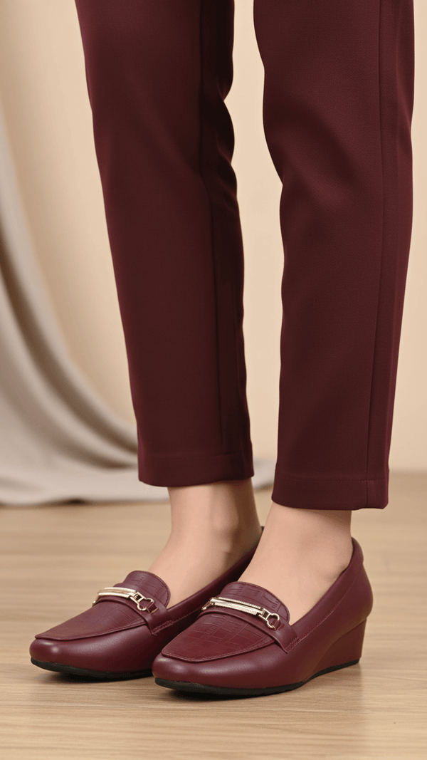 Maroon Moccasin For Ladies WN4520