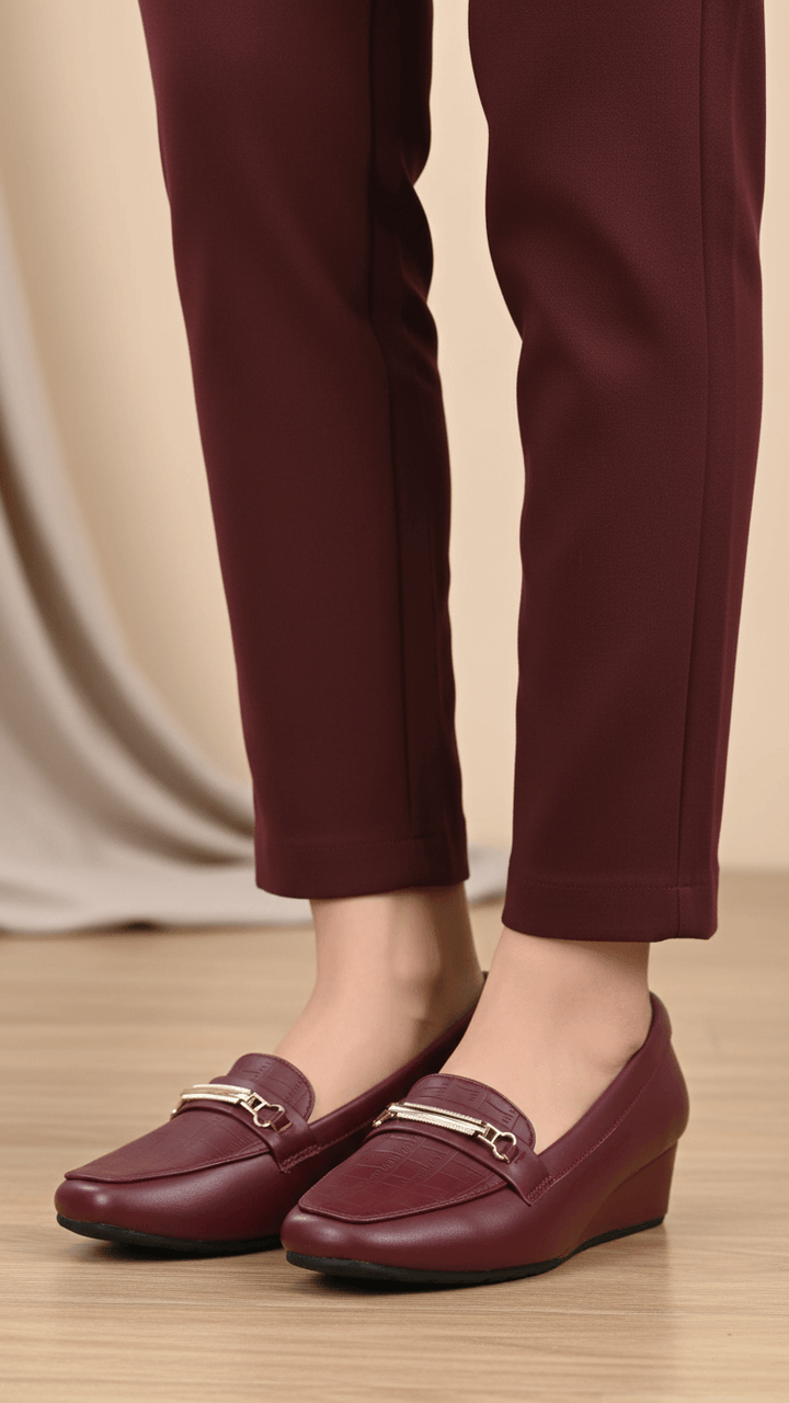 Maroon Moccasin For Ladies WN4520