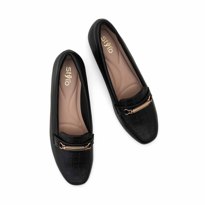 Black Moccasin For Ladies WN4520
