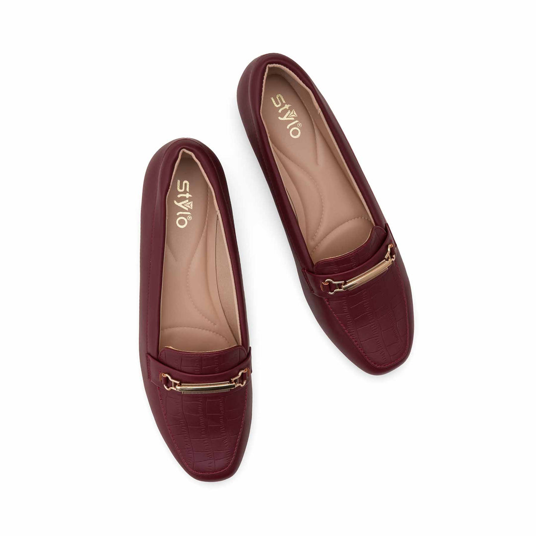 Maroon Moccasin For Ladies WN4520