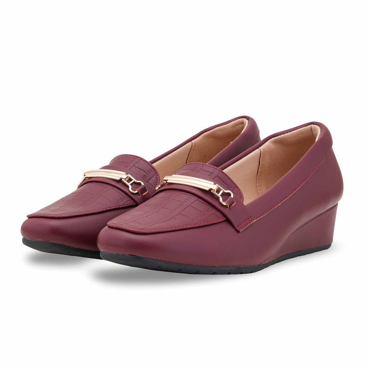 Maroon Moccasin For Ladies WN4520