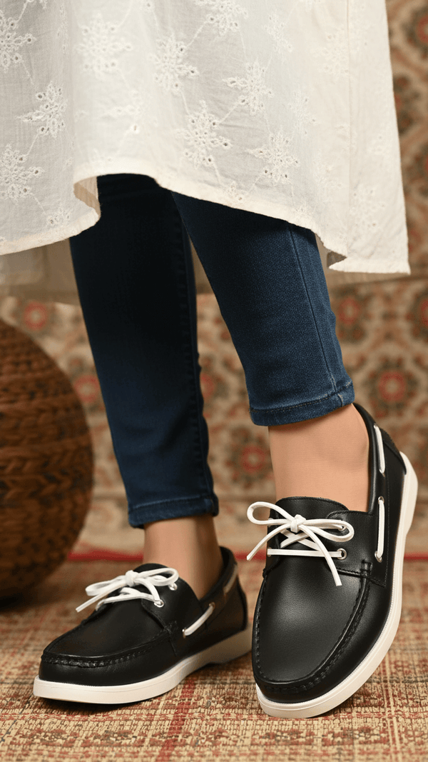 Black Moccasin For Women WN4521