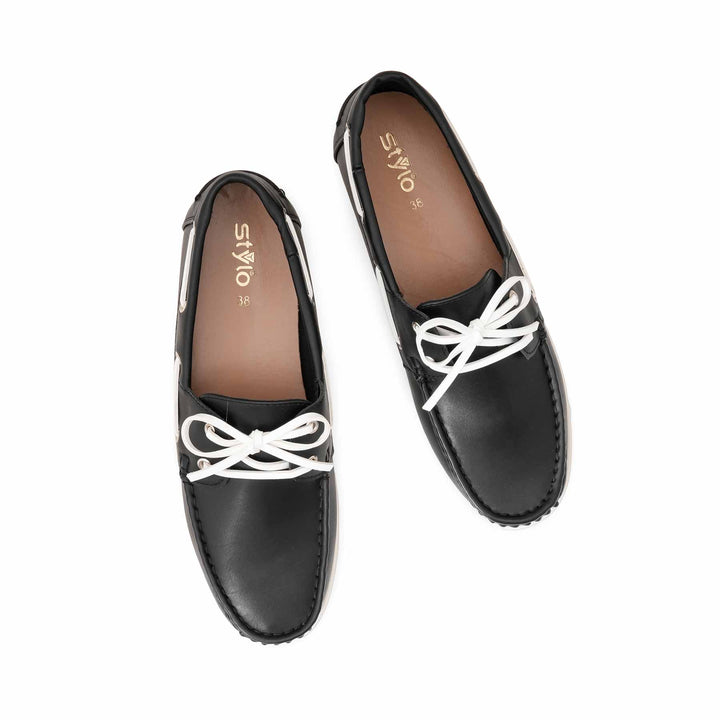 Black Moccasin For Women WN4521