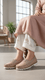 Beige Women Moccasin WN4523