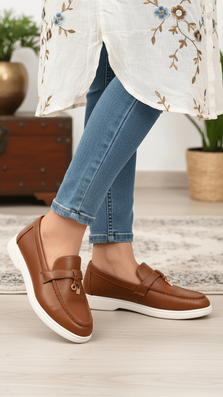 Brown Women Moccasin WN4524