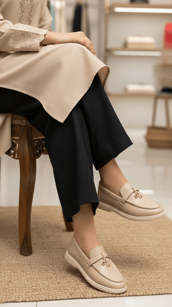 Beige Women Moccasin WN4524