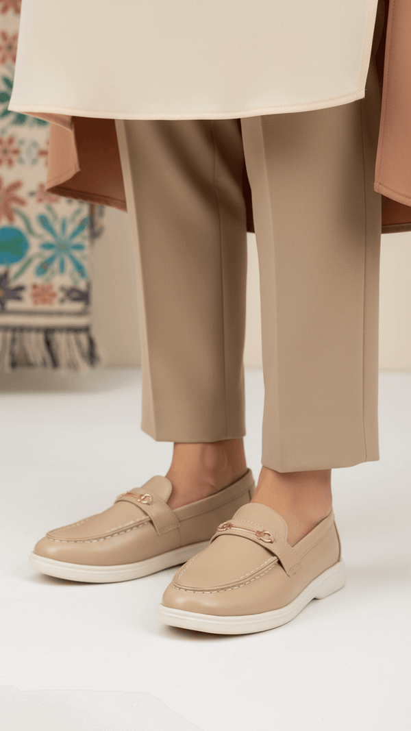 Beige Women Moccasin WN4525