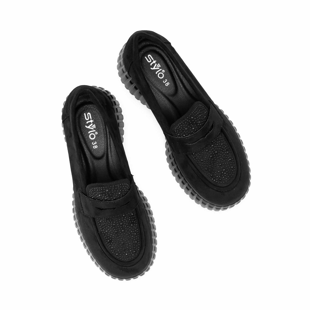 Black Moccasin For Ladies WN4527