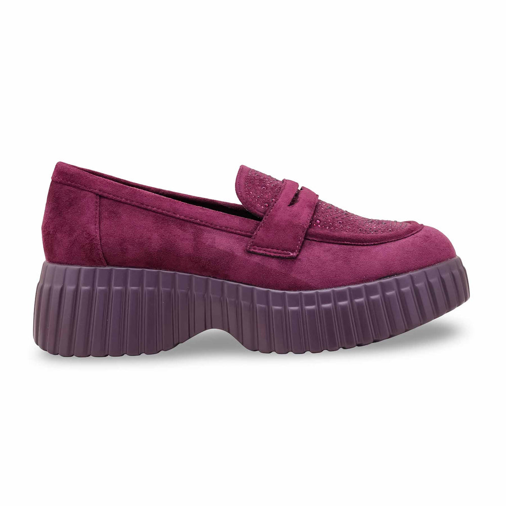 Maroon Moccasin For Ladies WN4527