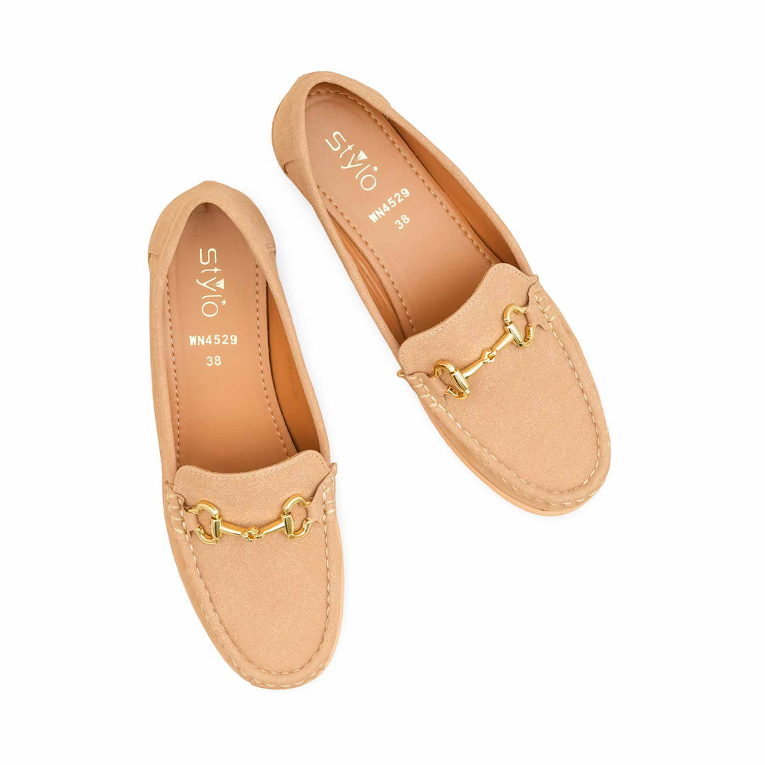 Beige Moccasin For Ladies WN4529