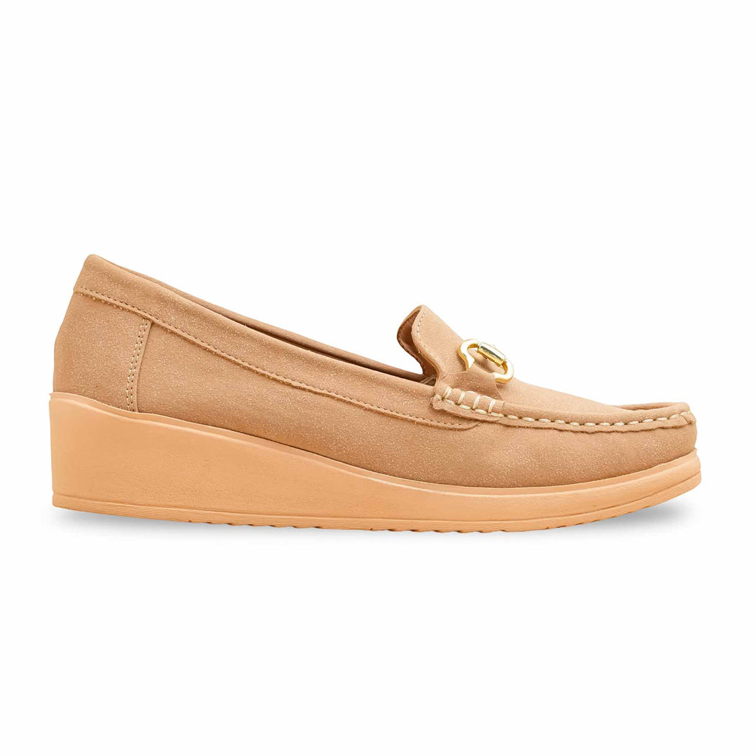 Beige Moccasin For Ladies WN4529