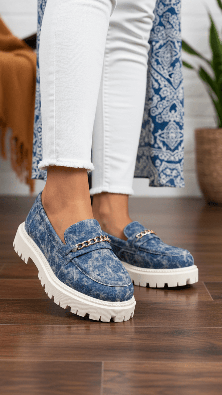 Blue Women Moccasin WN4532
