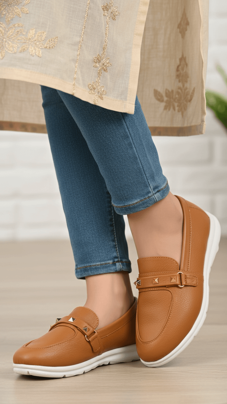 Tan Women Moccasin WN4534
