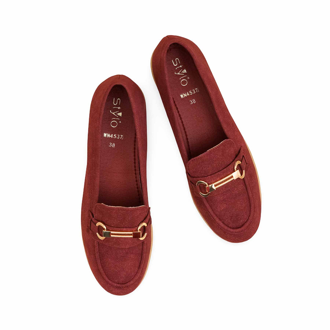 Maroon Women Moccasin WN4537