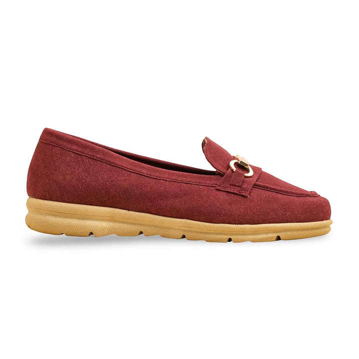 Maroon Women Moccasin WN4537