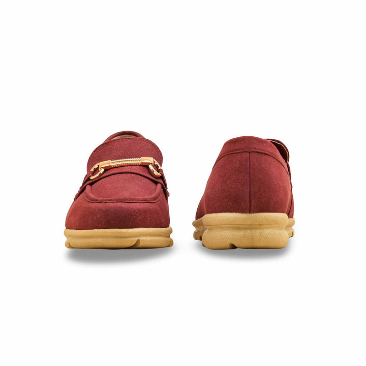 Maroon Women Moccasin WN4537
