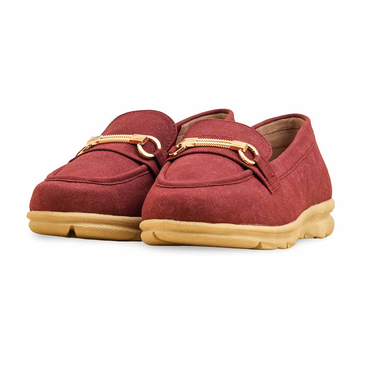 Maroon Women Moccasin WN4537