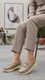 Beige Moccasin For Ladies WN4538