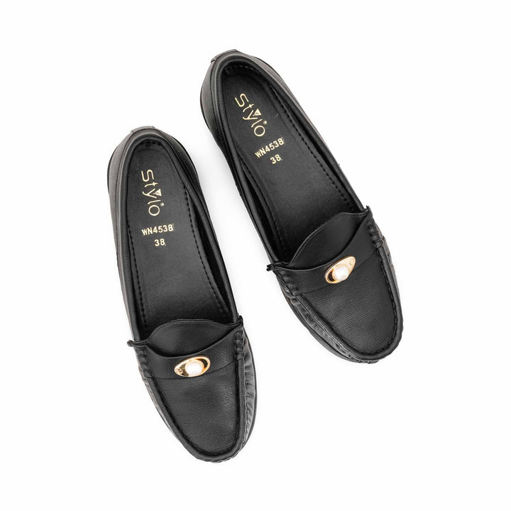 Black Winter Moccasin For Ladies WN4538
