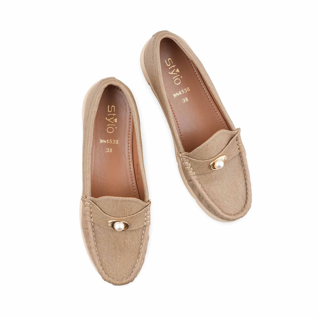 Beige Moccasin For Ladies WN4538