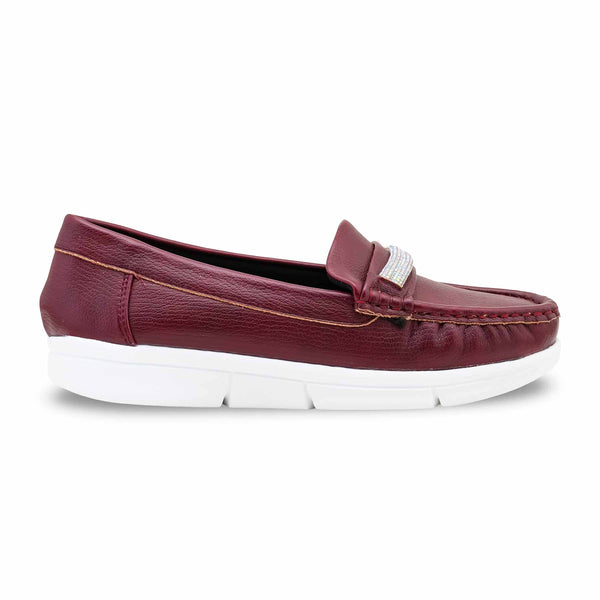 Maroon Moccasin For Women WN4541