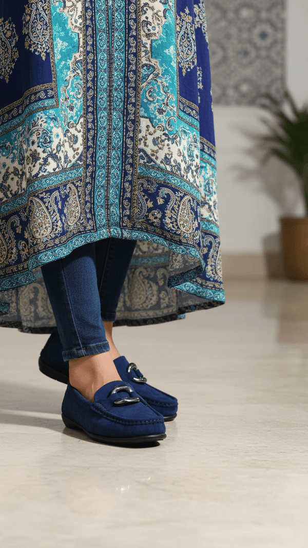 Navy Women Moccasin WN4547