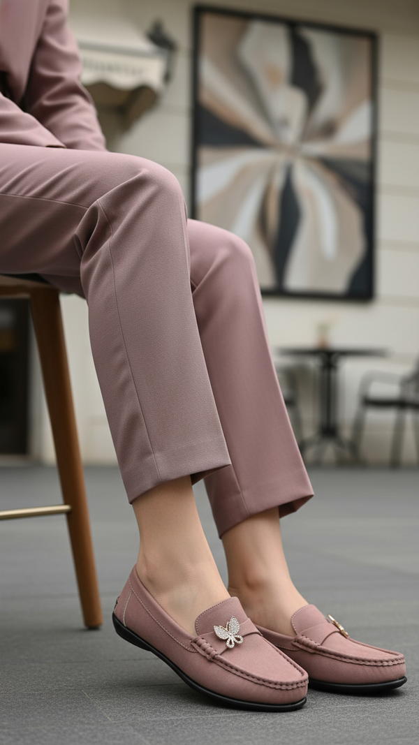 Pink Moccasin For Ladies WN4548