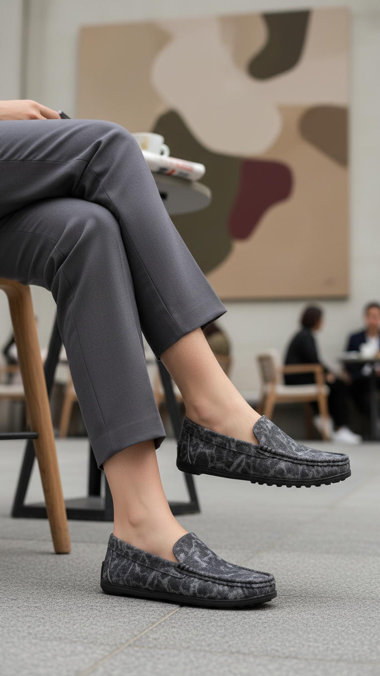 Black Moccasin For Ladies WN4549