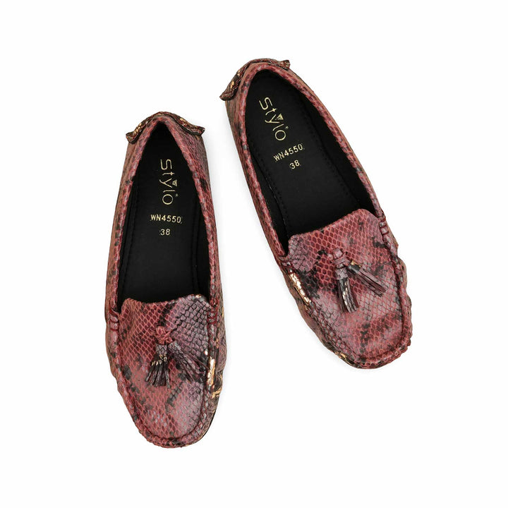 Maroon Women Moccasin WN4550