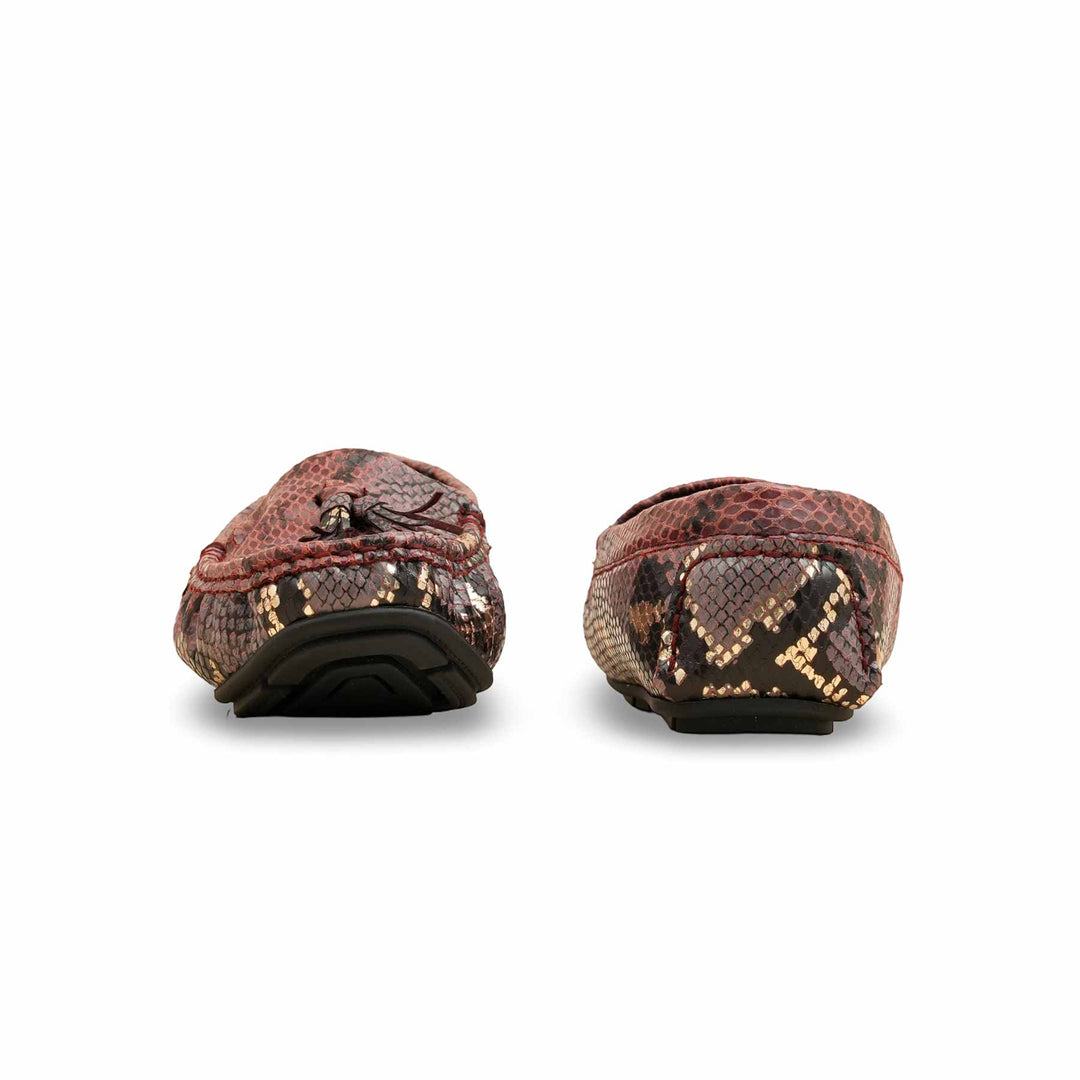 Maroon Women Moccasin WN4550