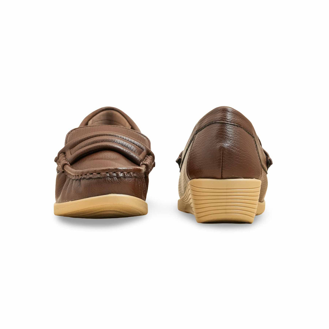 Brown Moccasin For Ladies WN4552