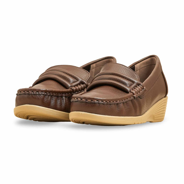 Brown Moccasin For Ladies WN4552