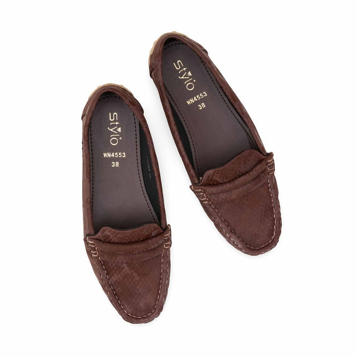 Coffee Winter Moccasin For Ladies WN4553