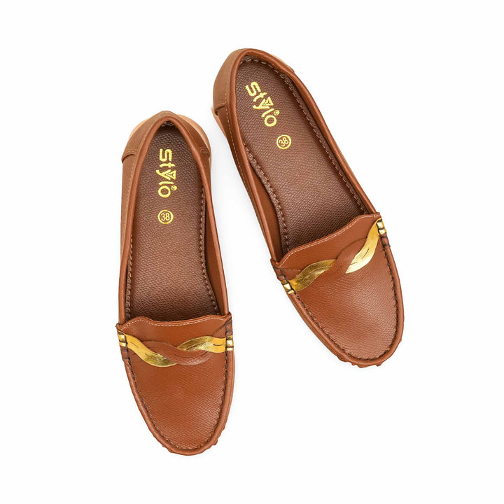 Brown Moccasin For Ladies WN4555