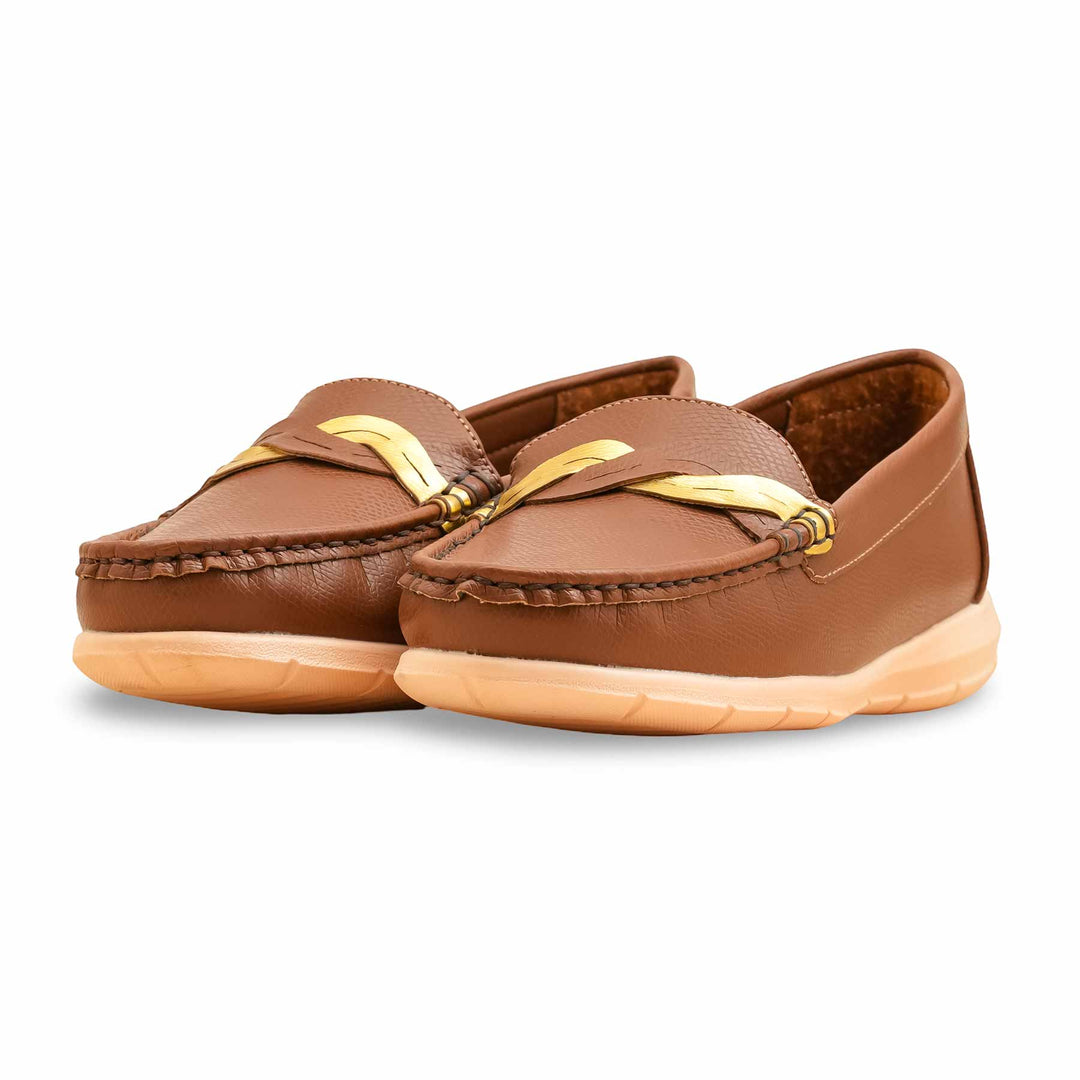 Brown Moccasin For Ladies WN4555