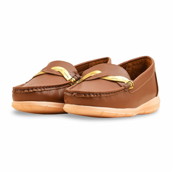 Brown Moccasin For Ladies WN4555