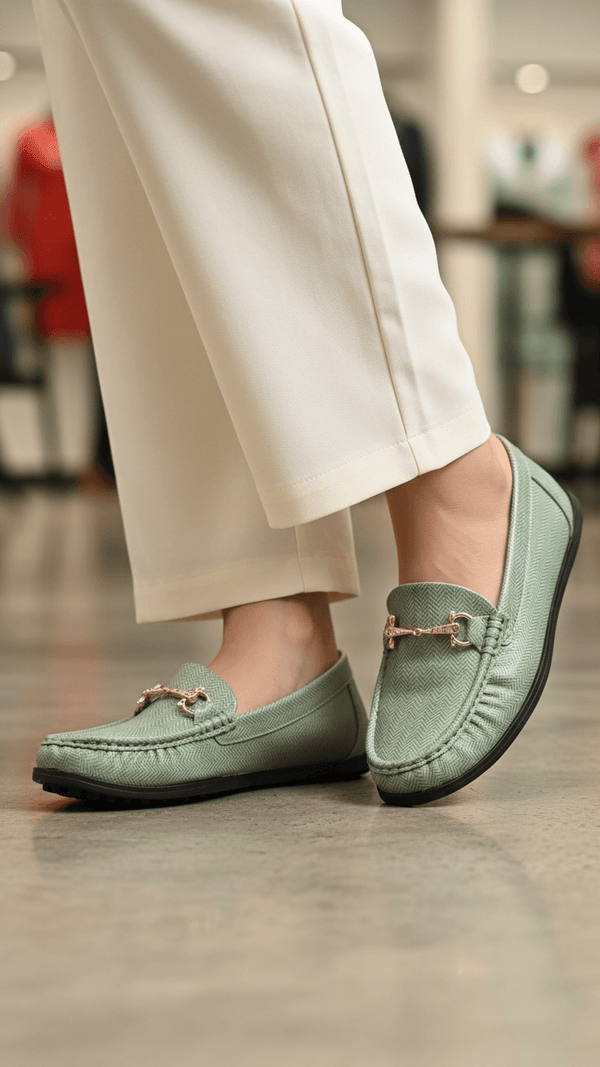 Seagreen Moccasin For Ladies WN4568