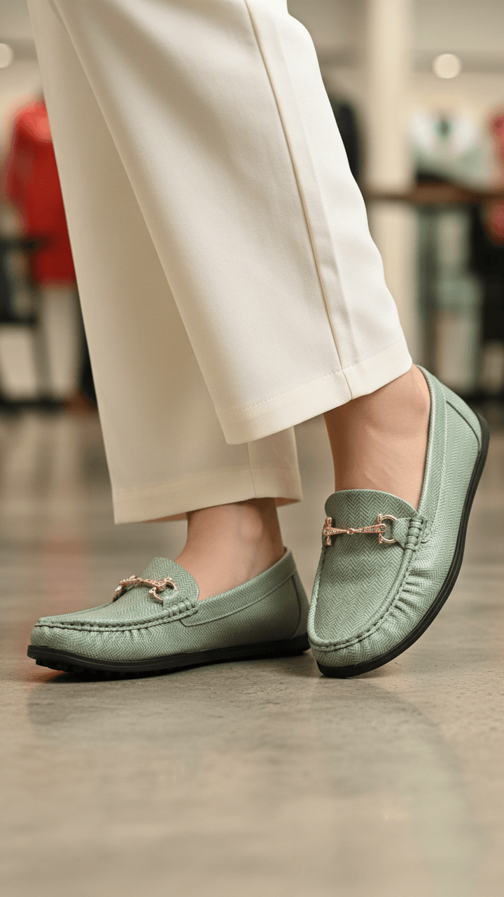 Seagreen Moccasin For Ladies WN4568