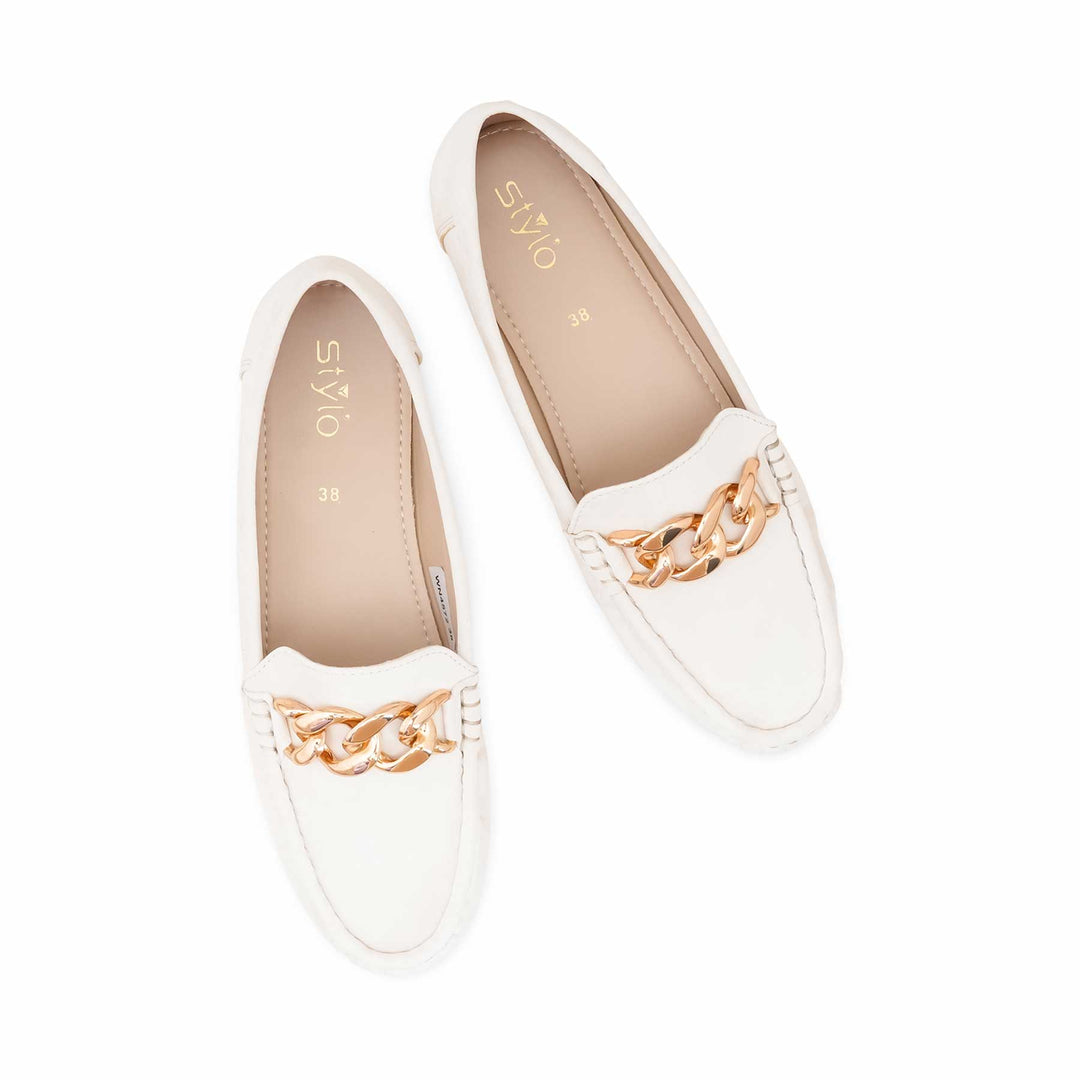 Cream Women Moccasin WN4572