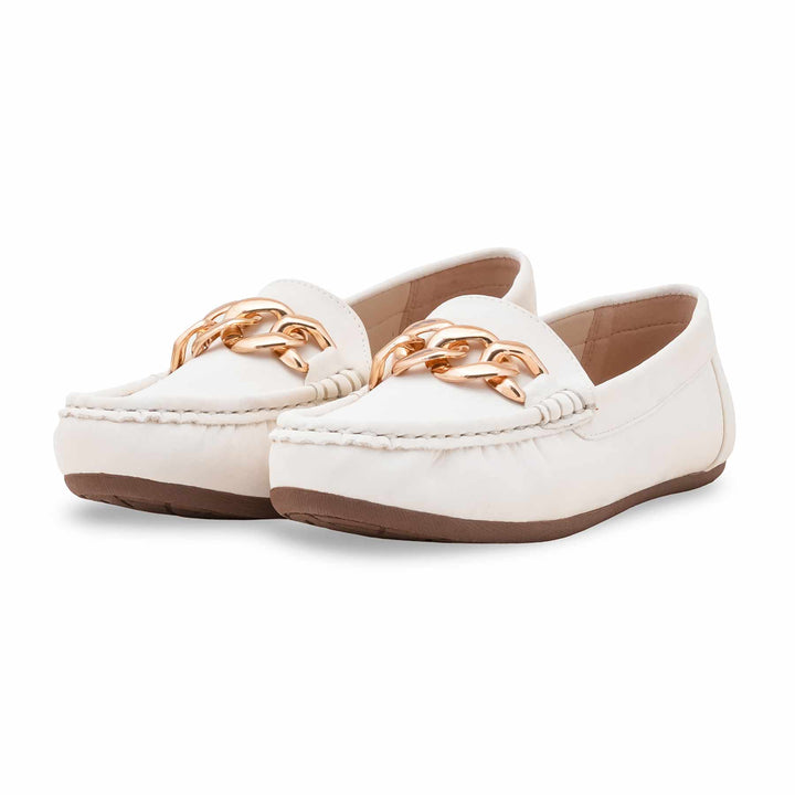 Cream Women Moccasin WN4572