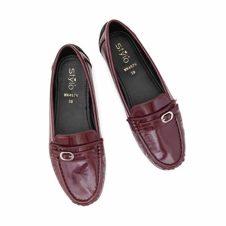 Maroon Moccasin For Women WN4576