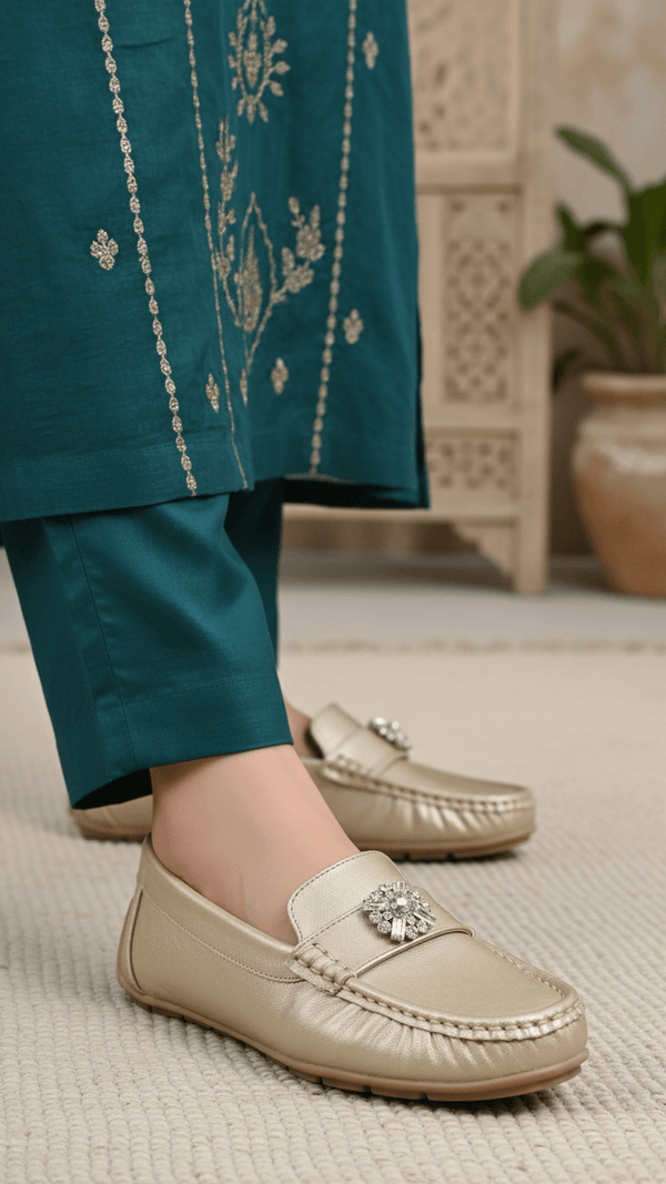 Golden Moccasin For Women WN4577