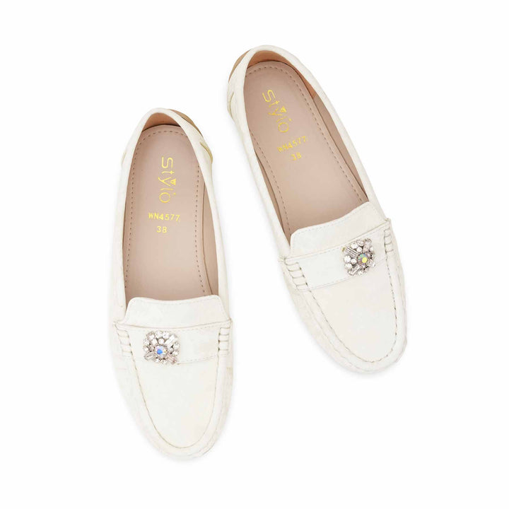 Cream Moccasin For Women WN4577