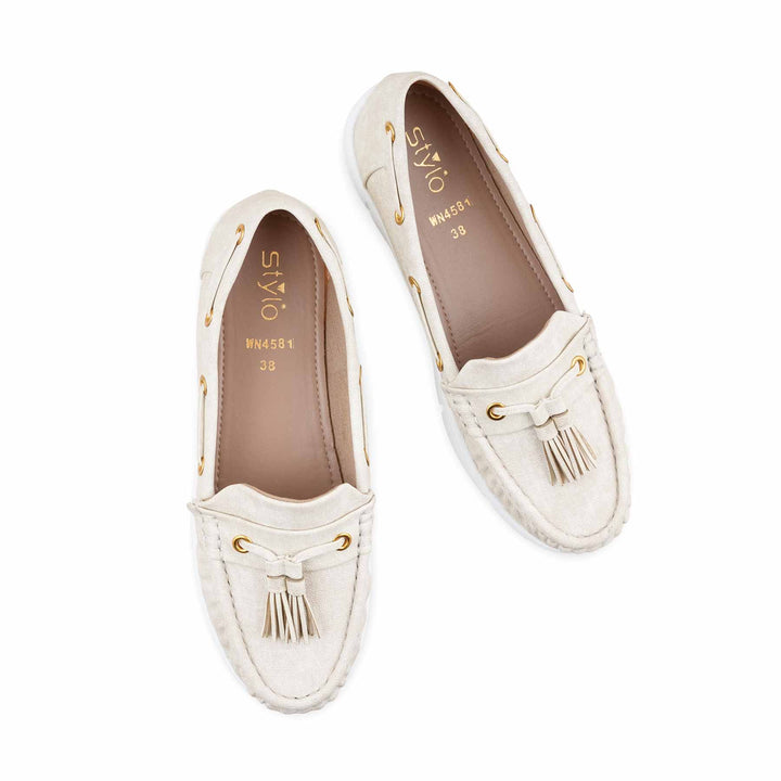 Cream Moccasin For Ladies WN4581